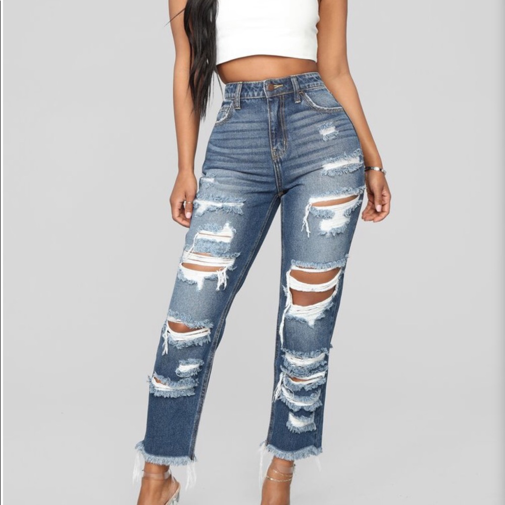 High Rise Boyfriend Jeans